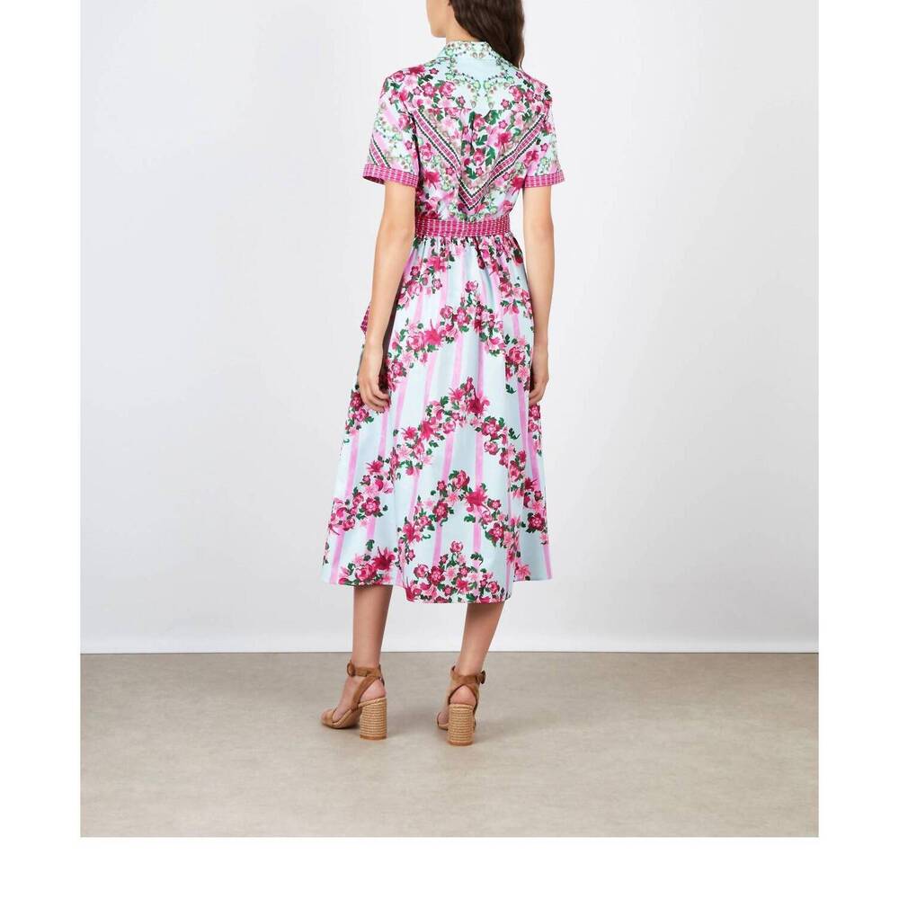 NEW SALONI vivienne button-front dress in bellis ornamental - Picture 4 of 6